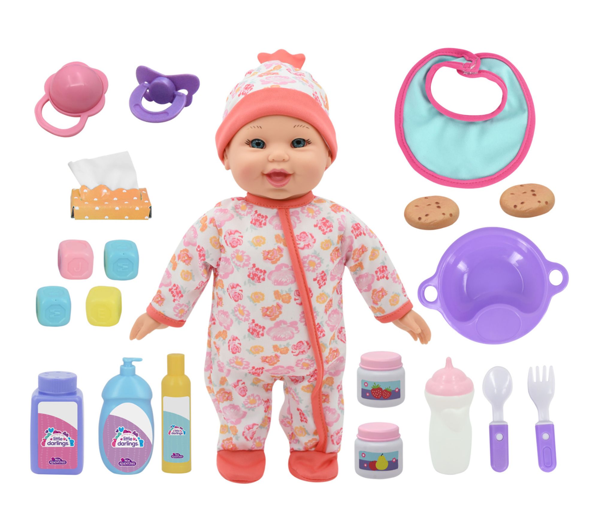 Little Darlings Bouncing 12" Baby Doll & Playset