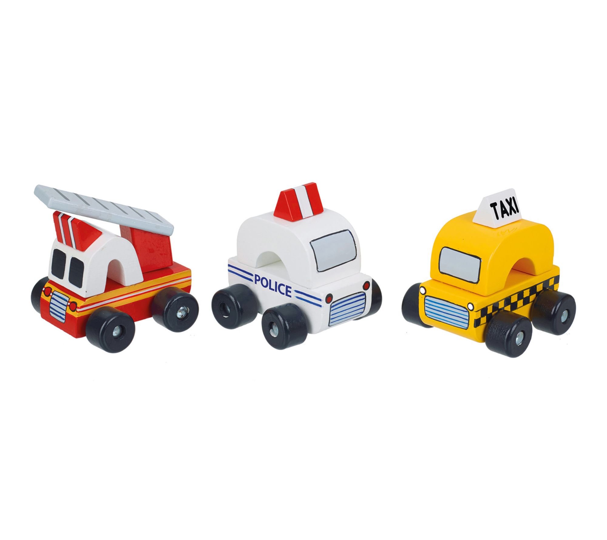 Orange Tree Toys 3 Wooden First Trucks New YorkVehicles