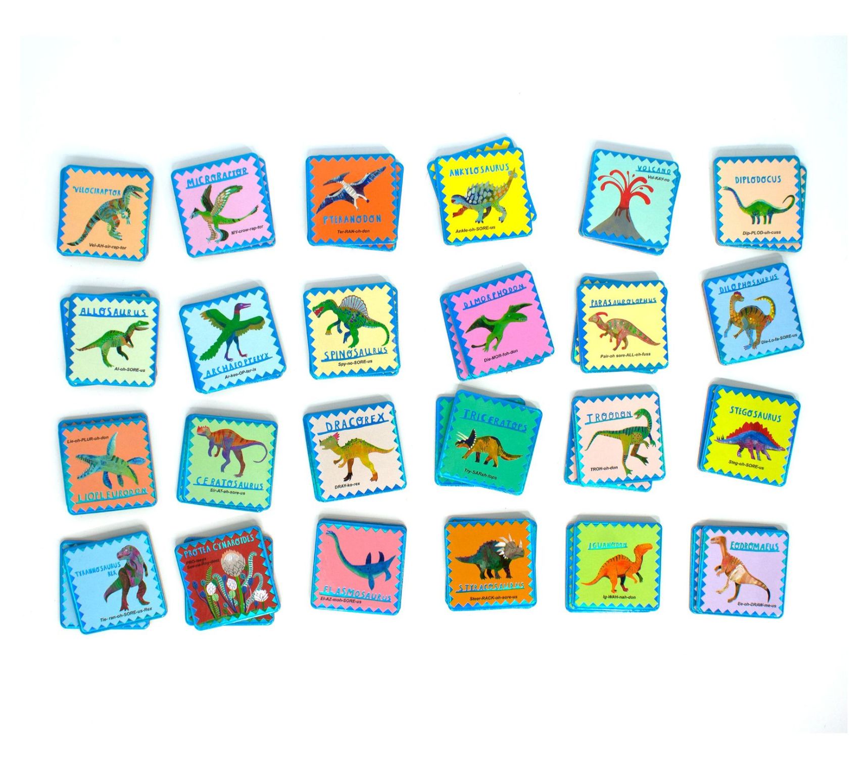 eeBoo Shiny Dinosaur Memory and Matching Game