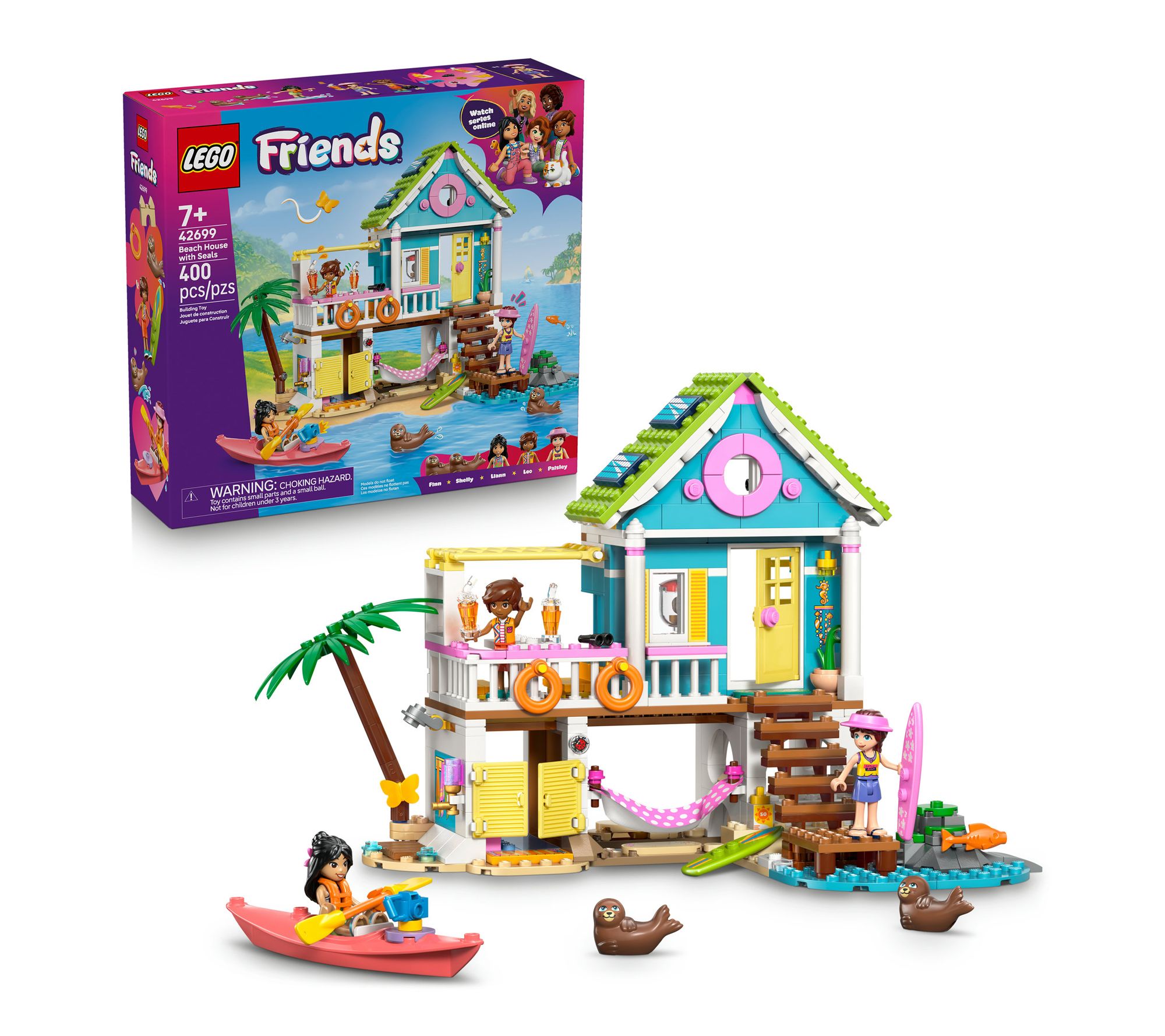  LEGO Friends Beach House with Seals Building Kit 42699