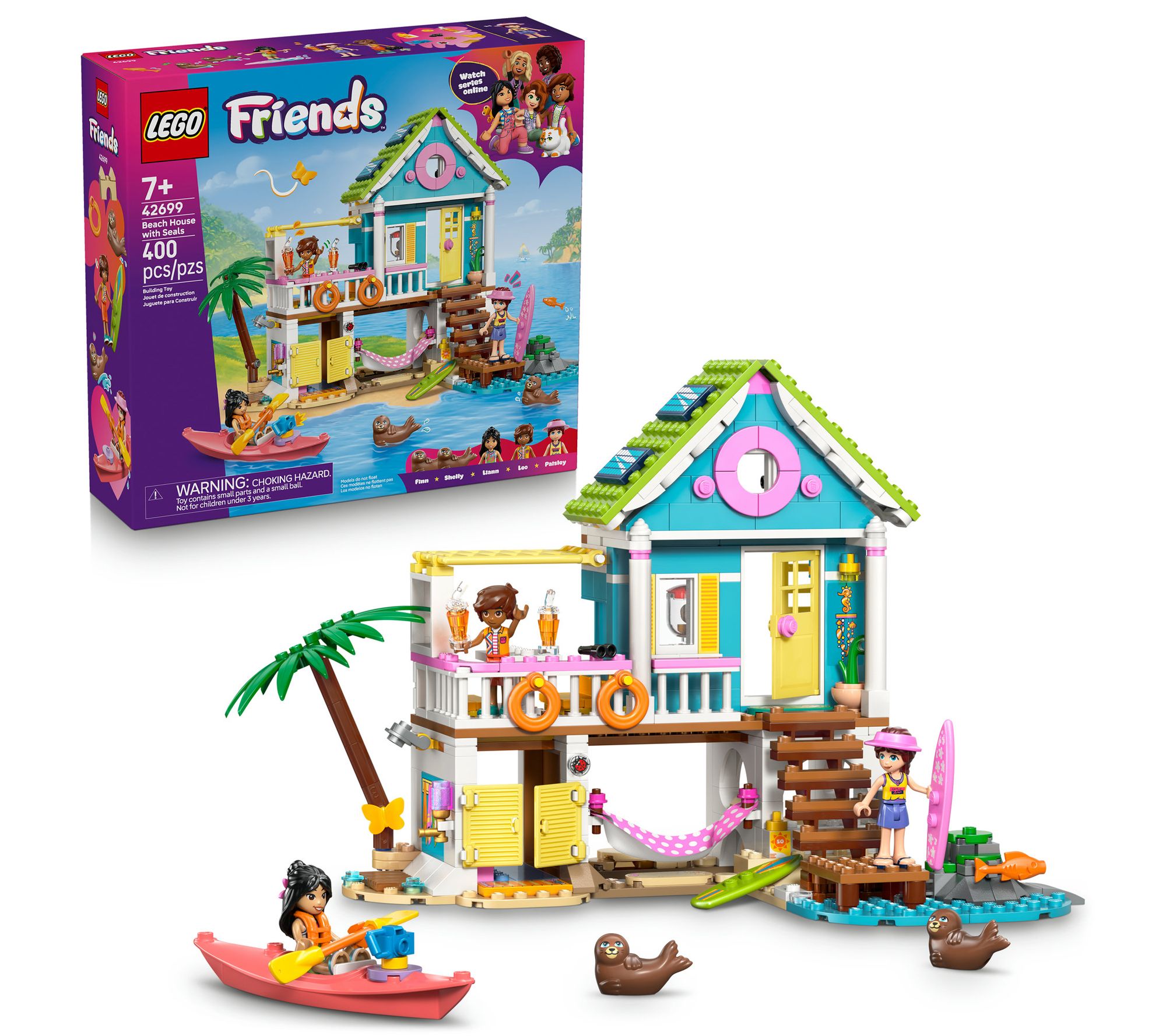 LEGO Friends Beach House with Seals Building Kit 42699