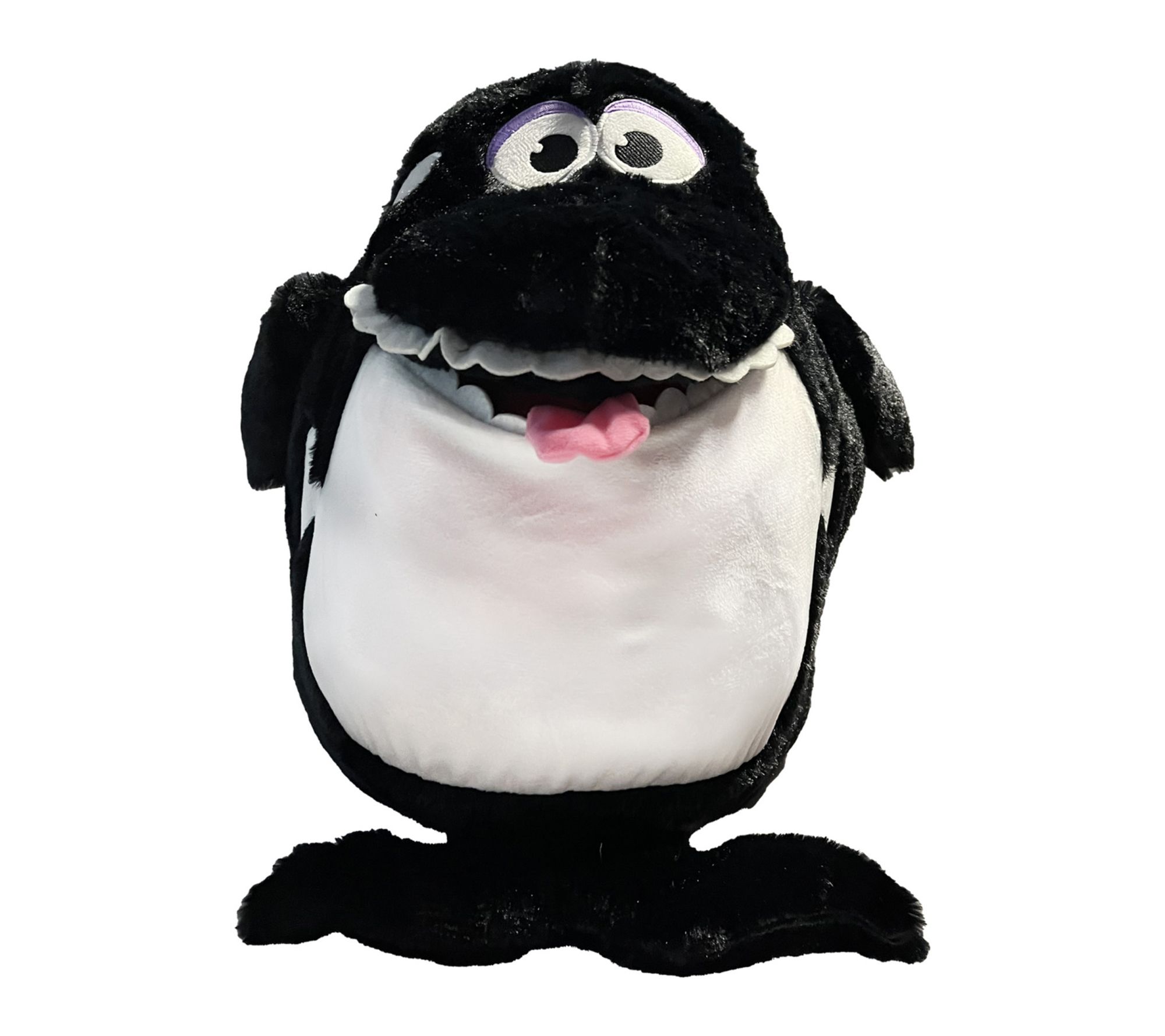 Tummy Stuffers Shark Black and White Storage Plush
