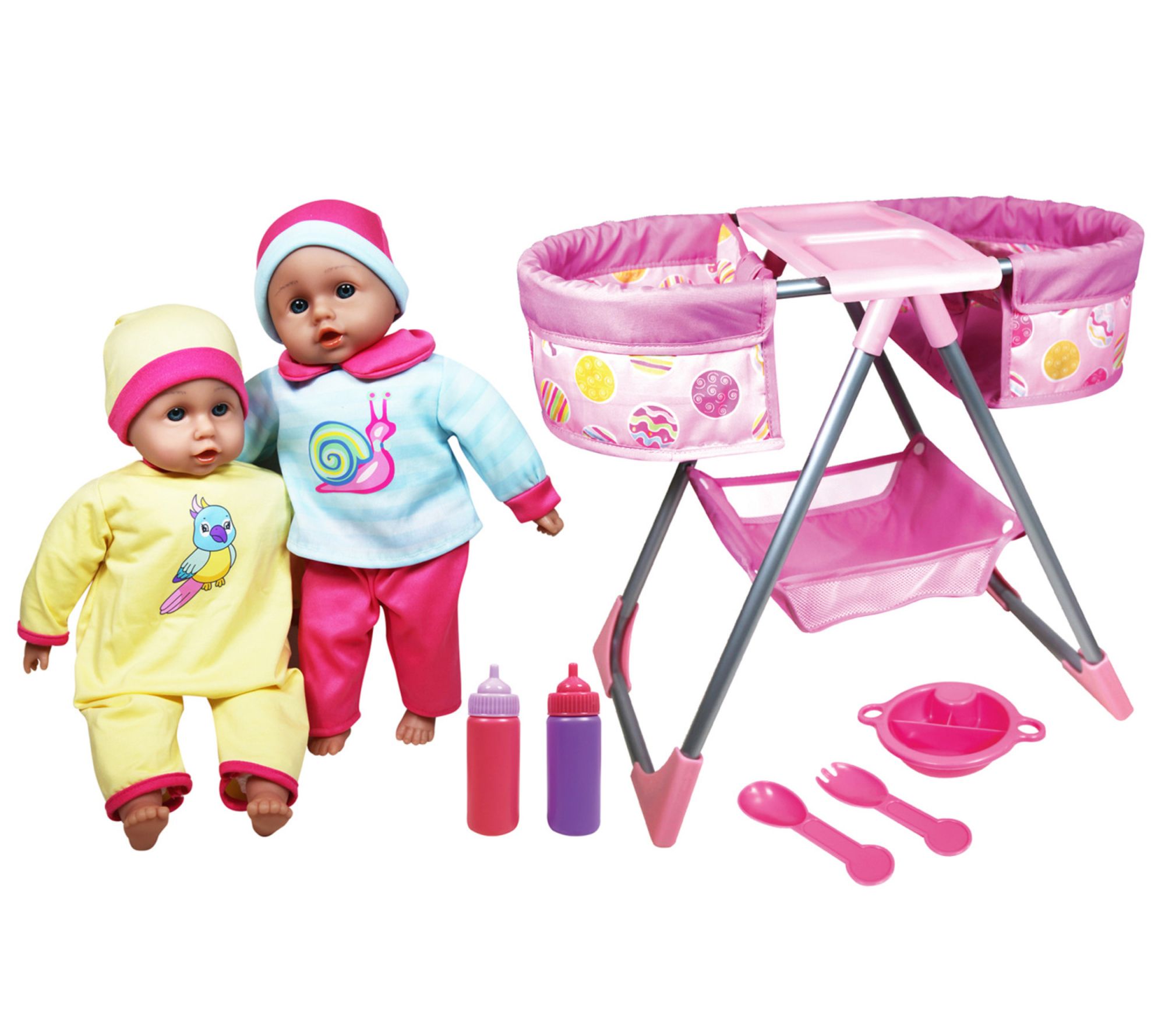 Lissi Twin Highchair & Baby Dolls Set