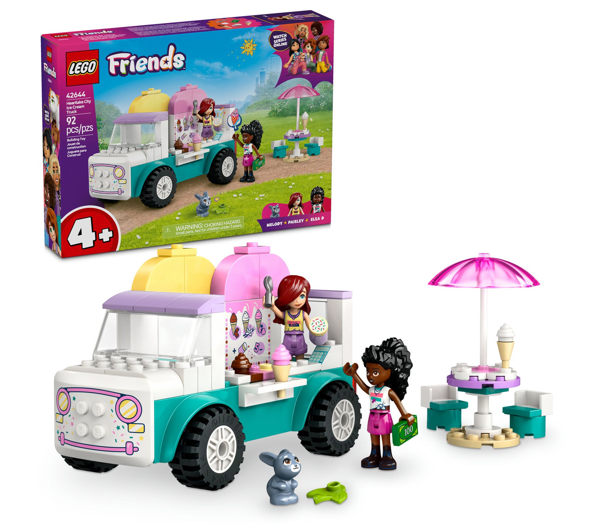  LEGO Friends Heartlake City Ice Cream Truck Pretend-Play Set