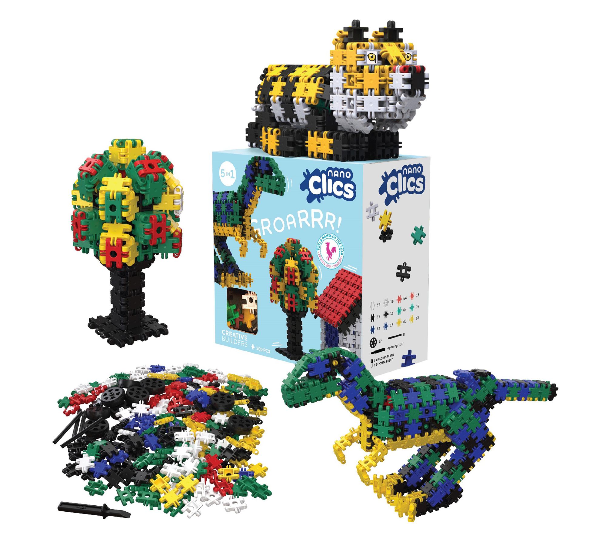 MukikiM Nano Clics Creative Groar ConstructionToys 500pc