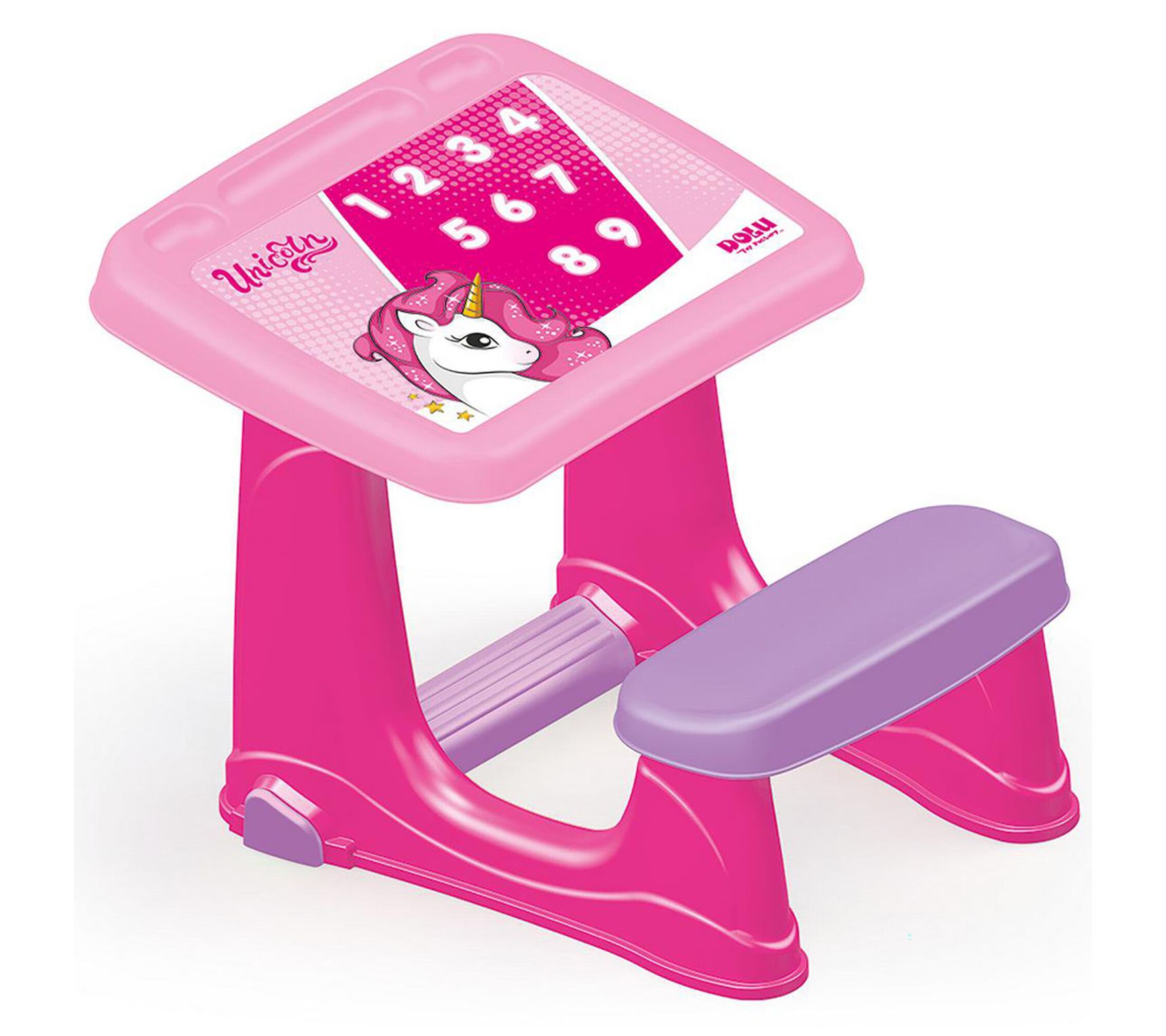Dolu: Pink Unicorn Smart Study Desk, Waterproof