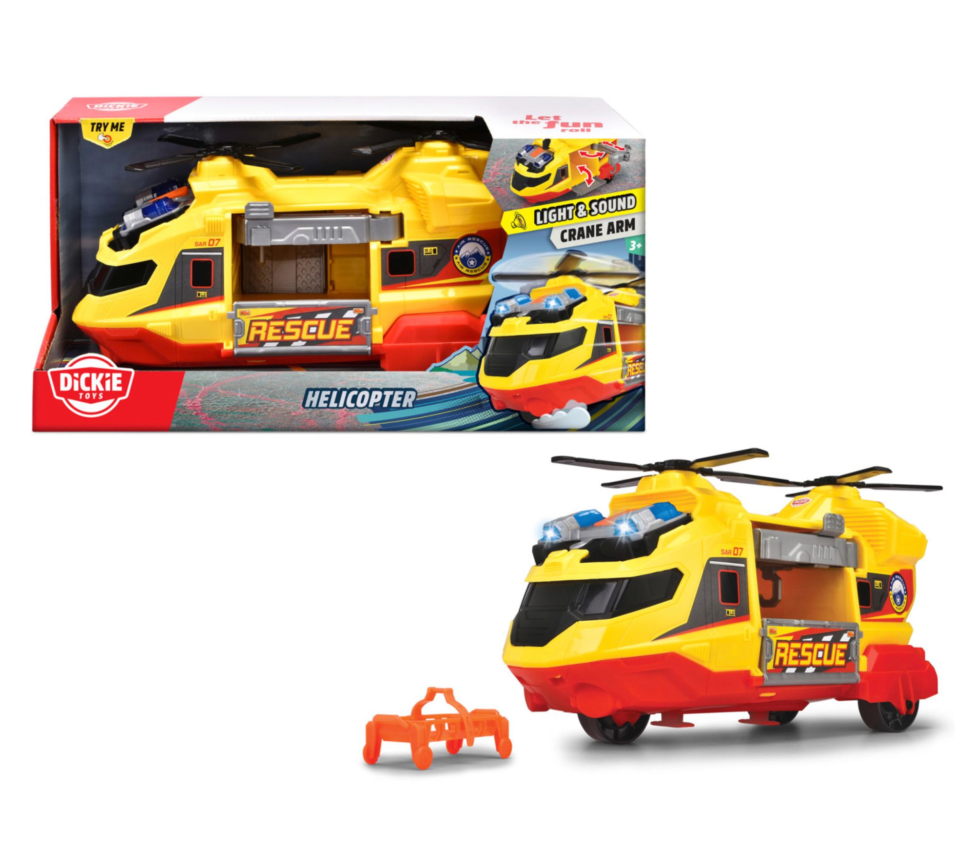 Dickie Toys: Rescue Helicopter, Yellow/Red