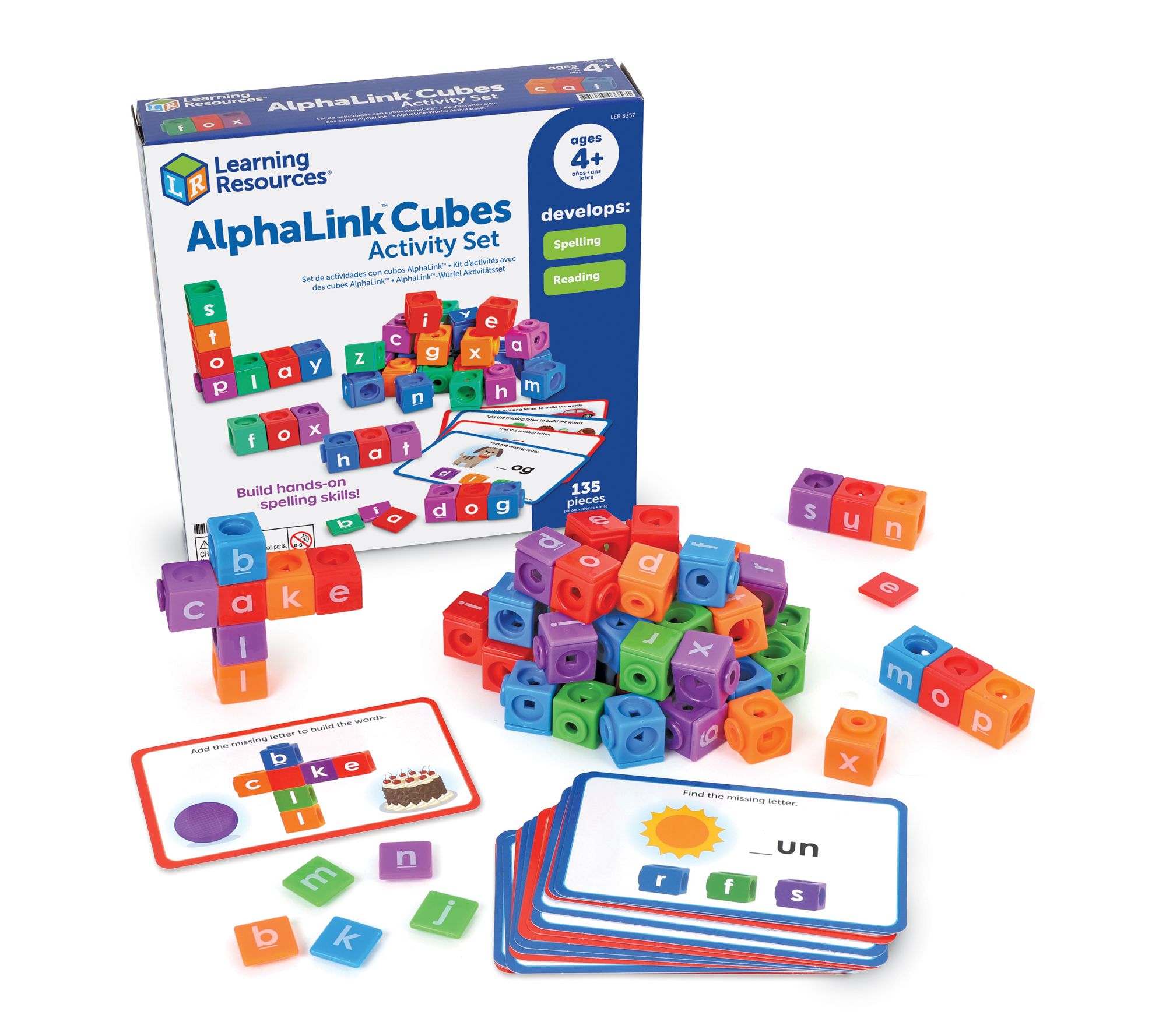 Learning Resources AlphaLink Spelling Activity Cubes