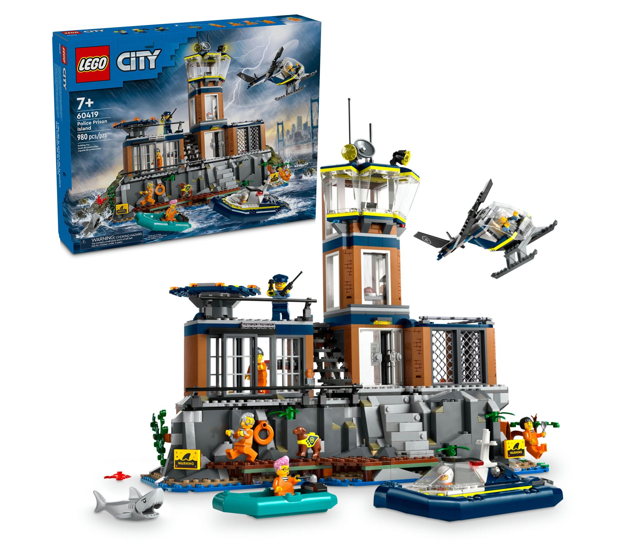 LEGO City Police Prison Island Building Toy 60419 - 980 Pcs