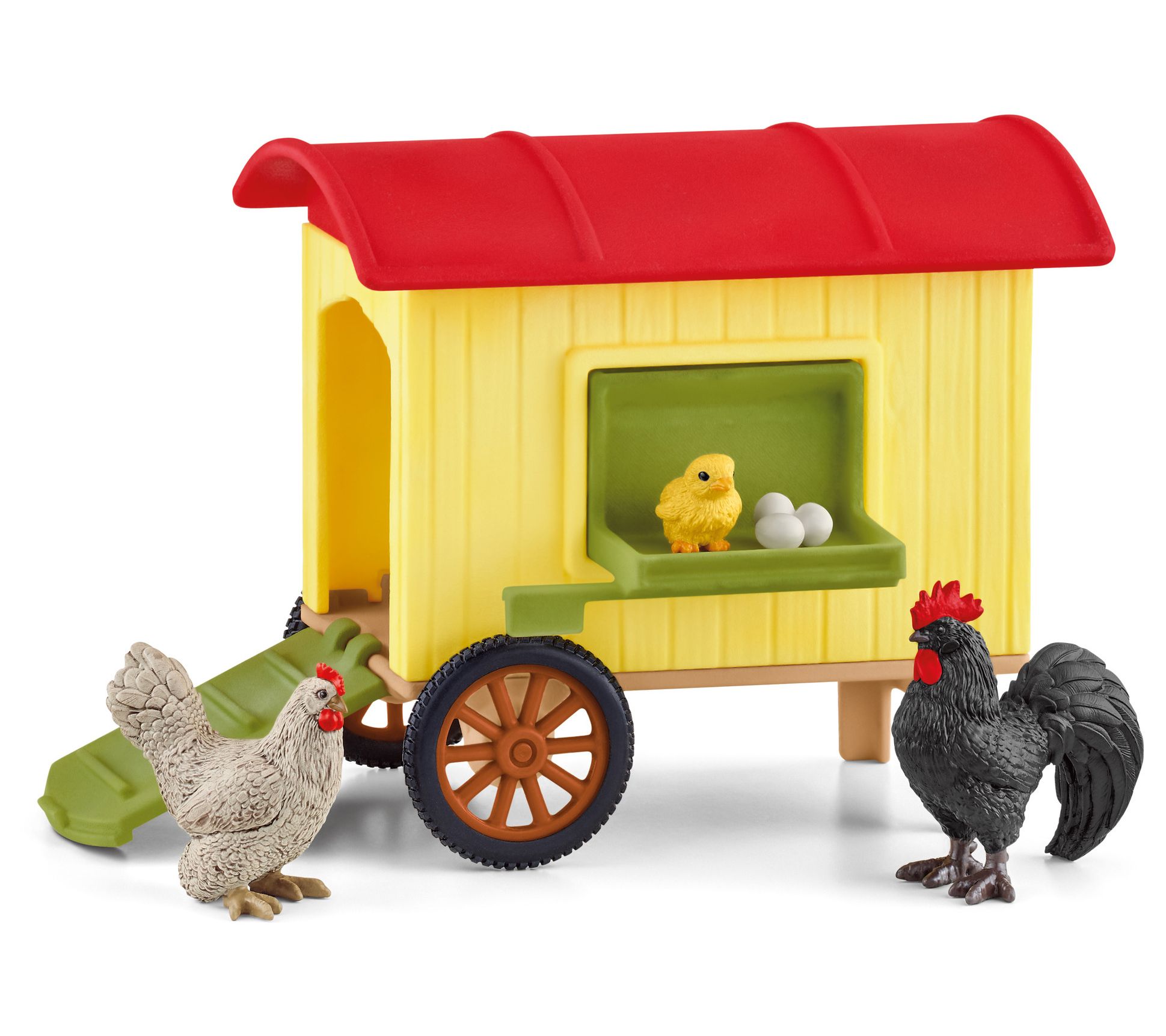 Schleich Farm World Mobile Chicken Coop 12pc Pl ayset