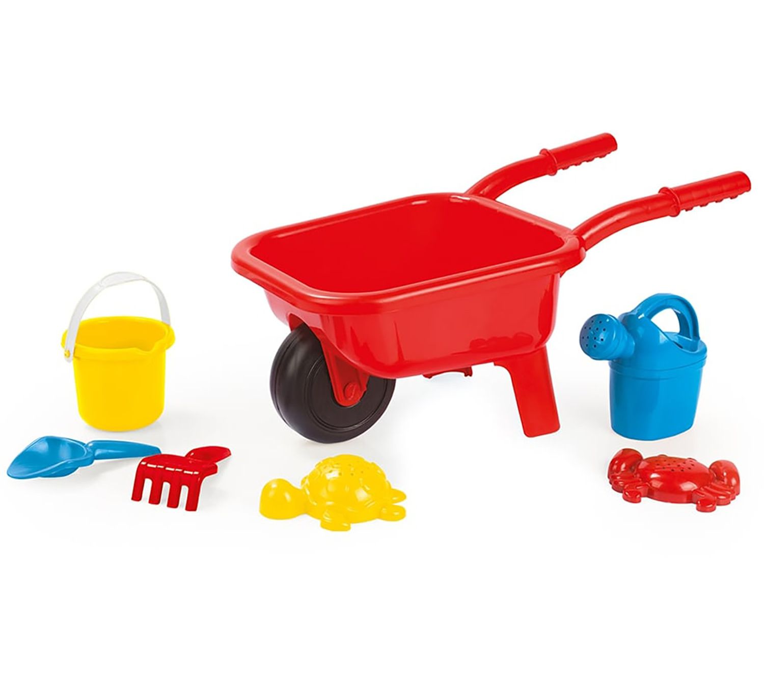 Dolu Wheelbarrow Beach Set - Sand & Water, Red