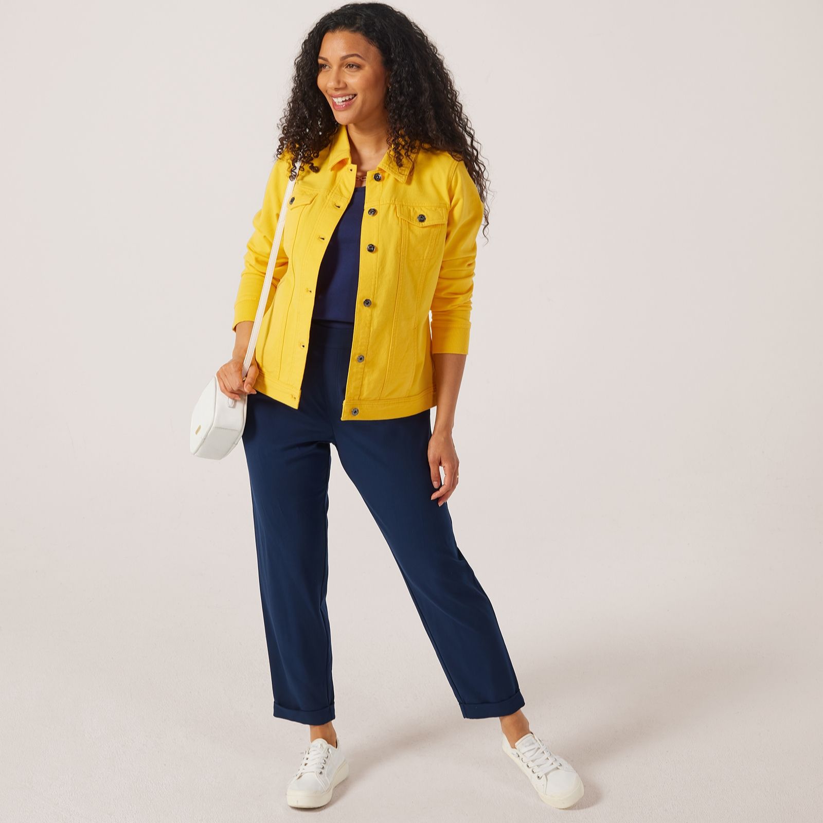 Denim & Co. Comfy Denim Style Jacket with Collar