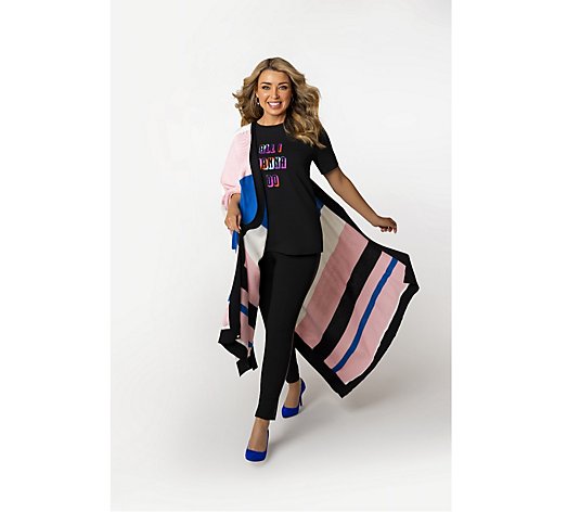 Dannii Minogue Knitted stripe Scarf