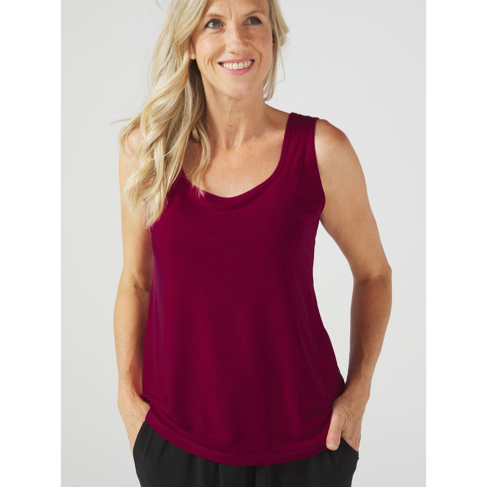 Kim & Co Brazil Jersey Sleeveless Vest Top