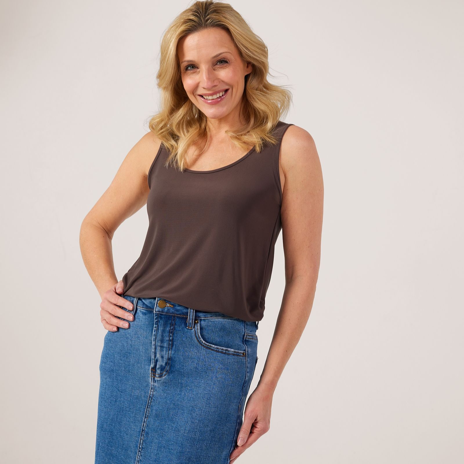 Kim & Co Brazil Jersey Sleeveless Vest Top