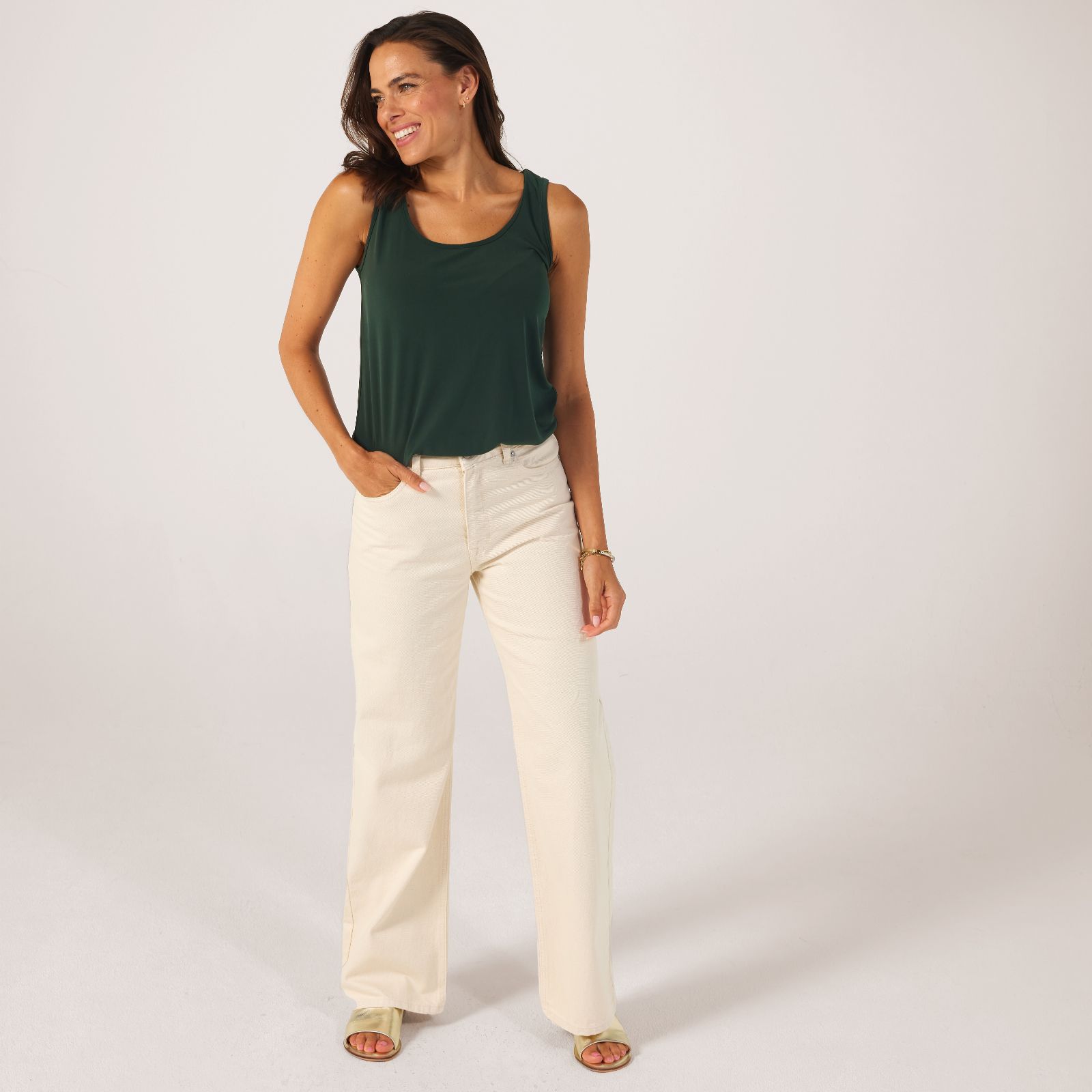 Kim & Co Brazil Jersey Sleeveless Vest Top