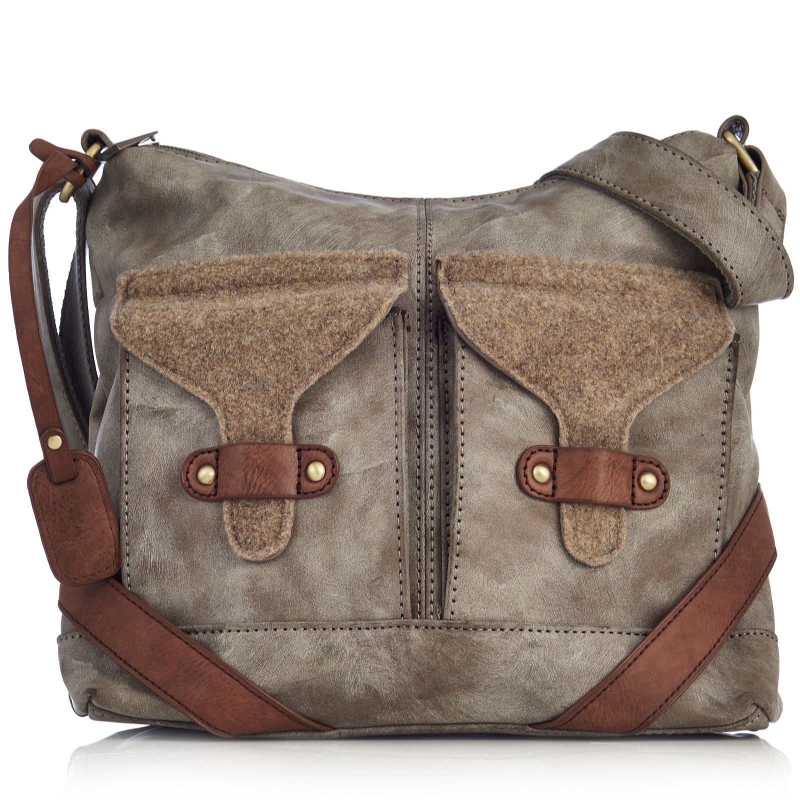 Rieker Cross Body Bag with Front Pockets - QVC UK