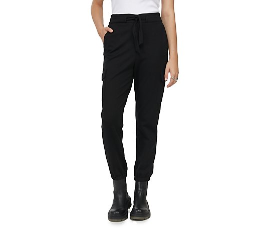 Badgley Mischka Mid Rise Cargo Trousers with Pocket Detail