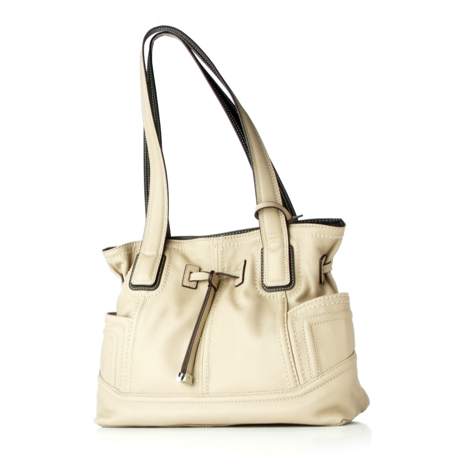 Tignanello Drawstring Superstitch Shopper Bag QVC UK