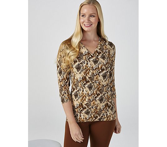 Mr Max Coated Printed Brazil Knit Swing Tunic