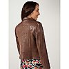 Kim & Co Shadow Pleather Button Front Moto Jacket, 6 of 7