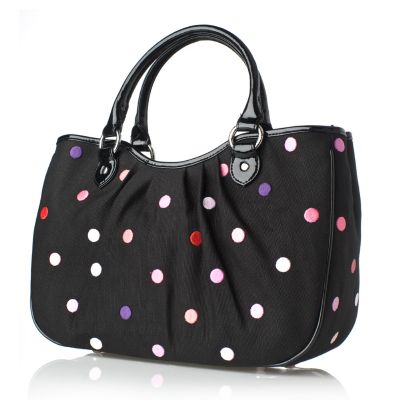 Lulu Guinness Multi Coloured Embroidered Spot Small Wanda Bag QVC UK