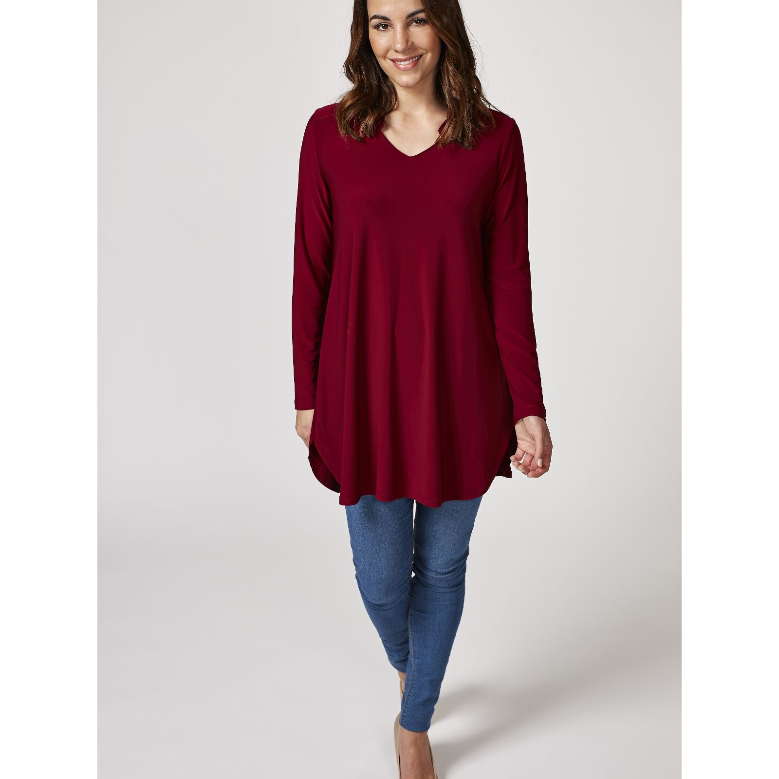 Together Solid Knit Jersey Tunic QVC UK