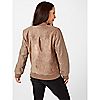 Ruth Langsford Faux Suede Bomber with Faux Leather Sleeves, 1 of 5