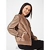 Ruth Langsford Faux Suede Bomber with Faux Leather Sleeves, 3 of 5
