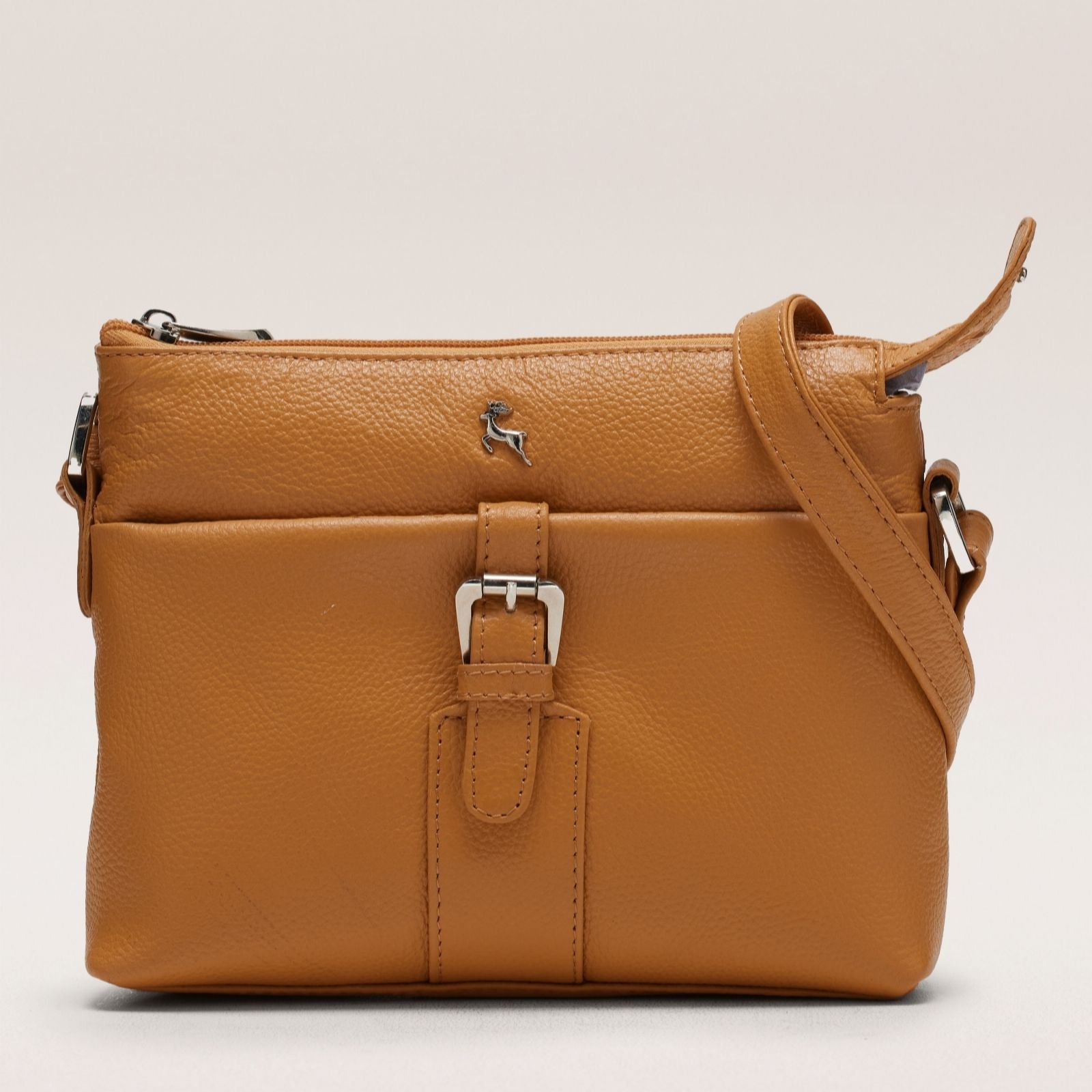 Outlet Ashwood Stella Buckle Pocket Leather Crossbody