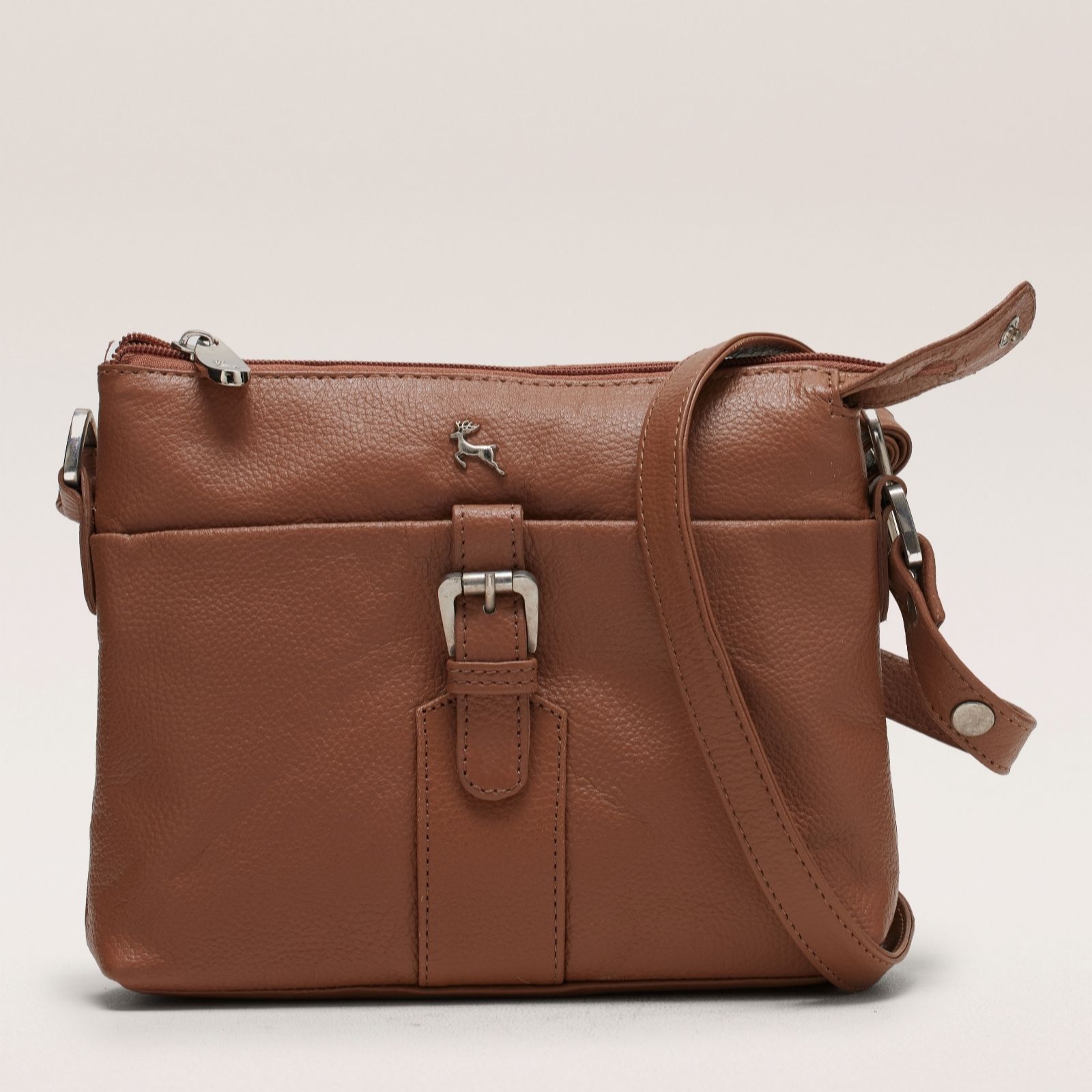 Outlet Ashwood Stella Buckle Pocket Leather Crossbody