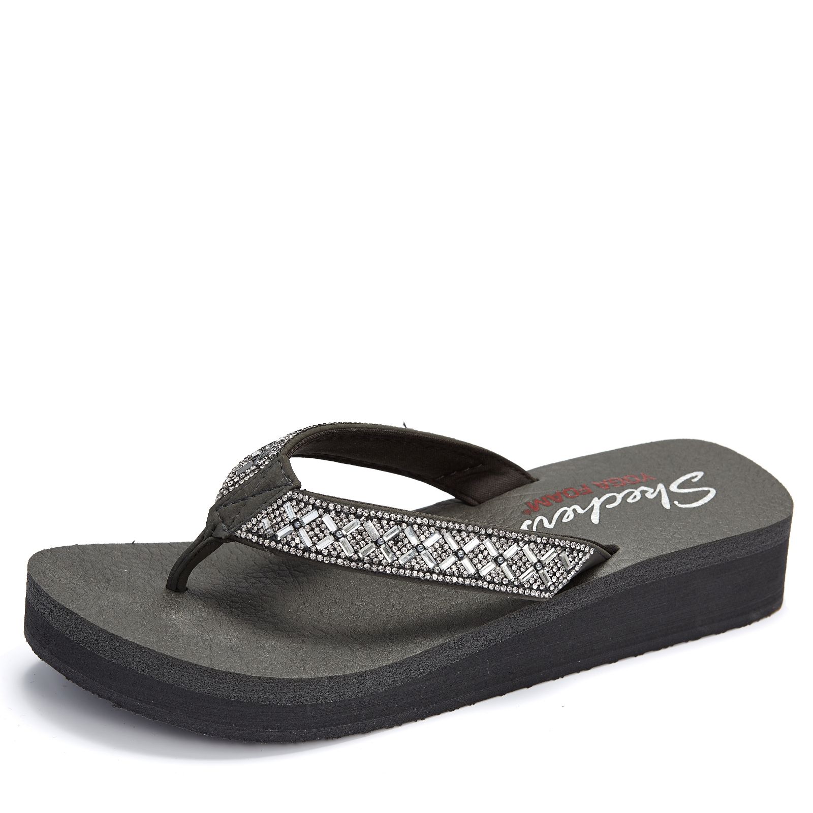 skechers flip flops diamante