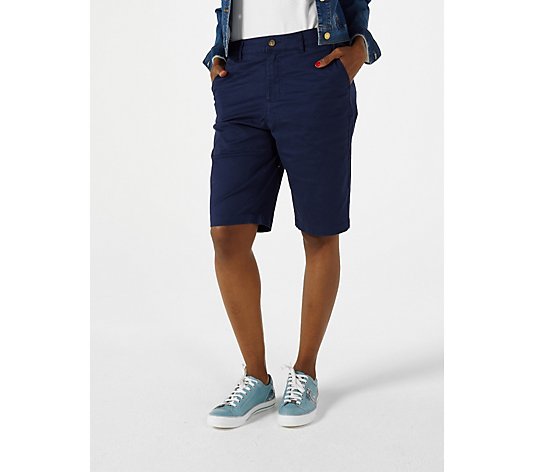 Denim & Co. Petite Twill Bermuda Shorts