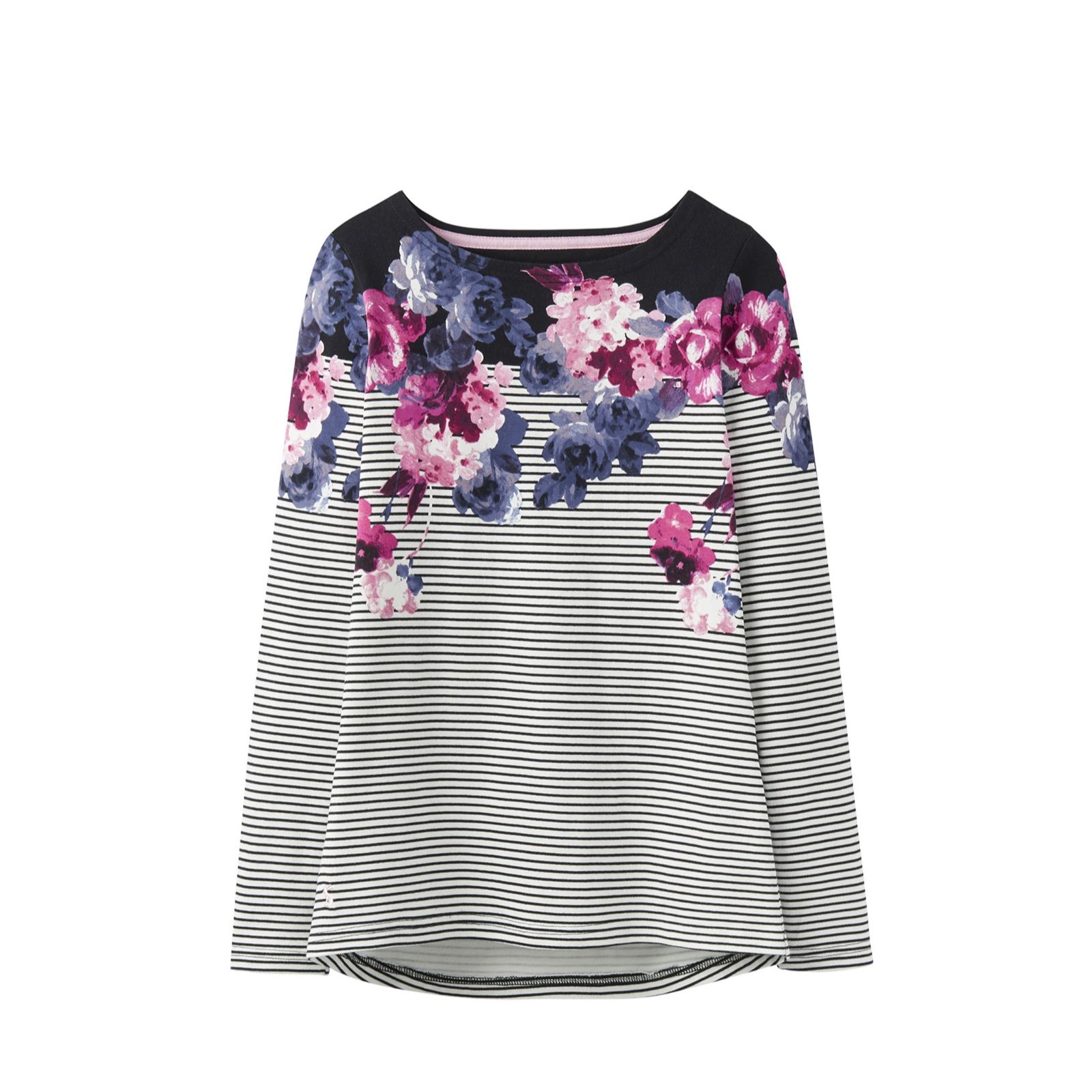 Joules Printed Harbour Long Sleeve Top QVC UK
