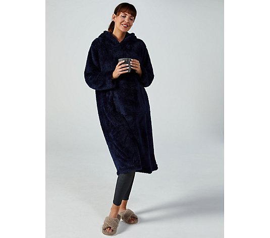 Cozee Home Fluffy Longline Hooded Lounger