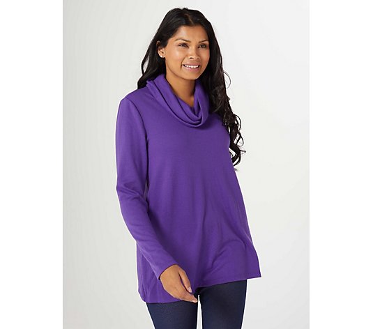 Kim & Co Soft Touch Long Sleeve Cowl Neck Tunic