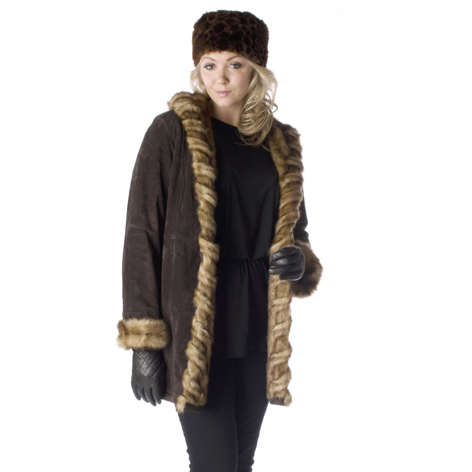 Donna Salyers' Fabulous-Faux Furs Sable Forever Mink Faux Fur Jacket ...