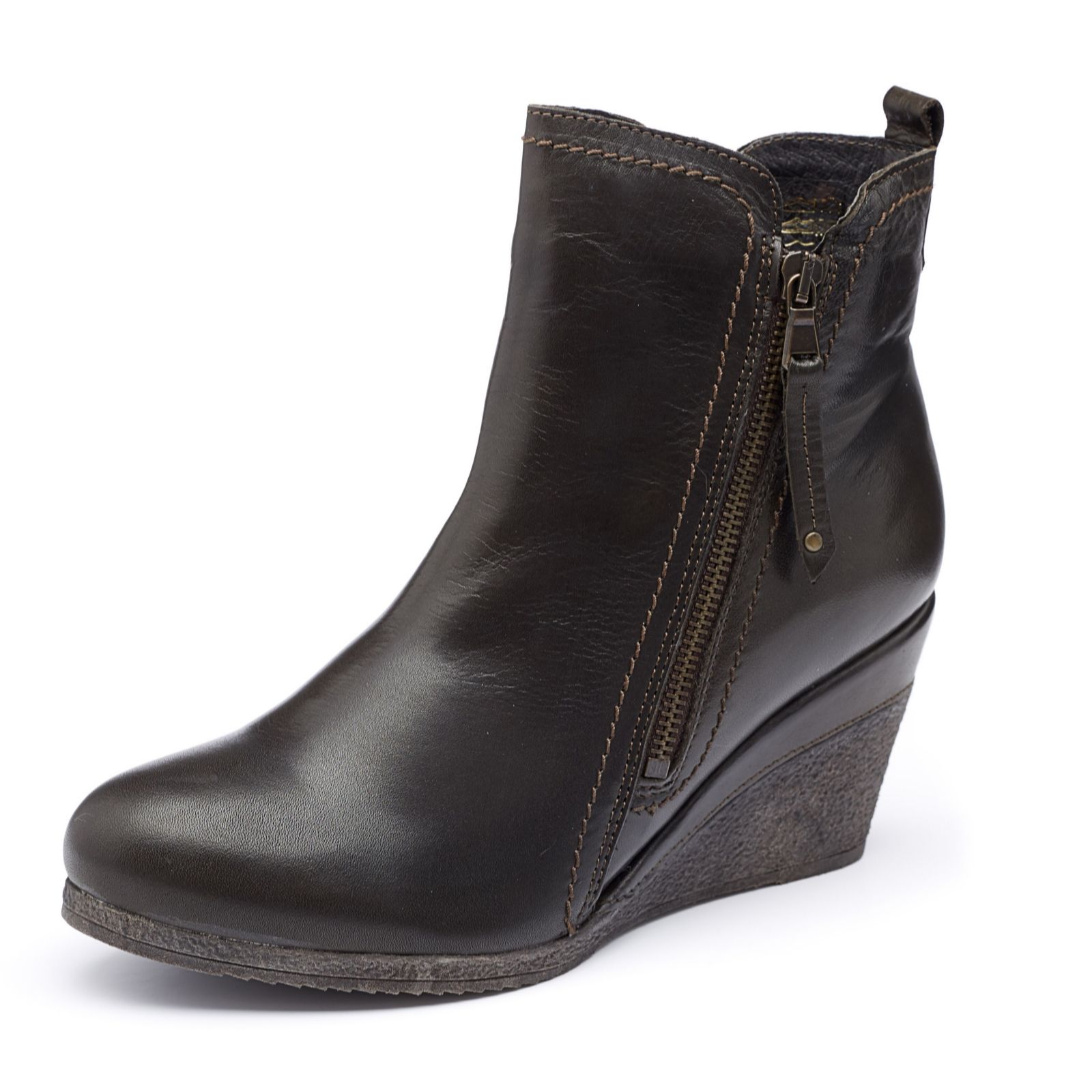 moda in pelle wedge boots