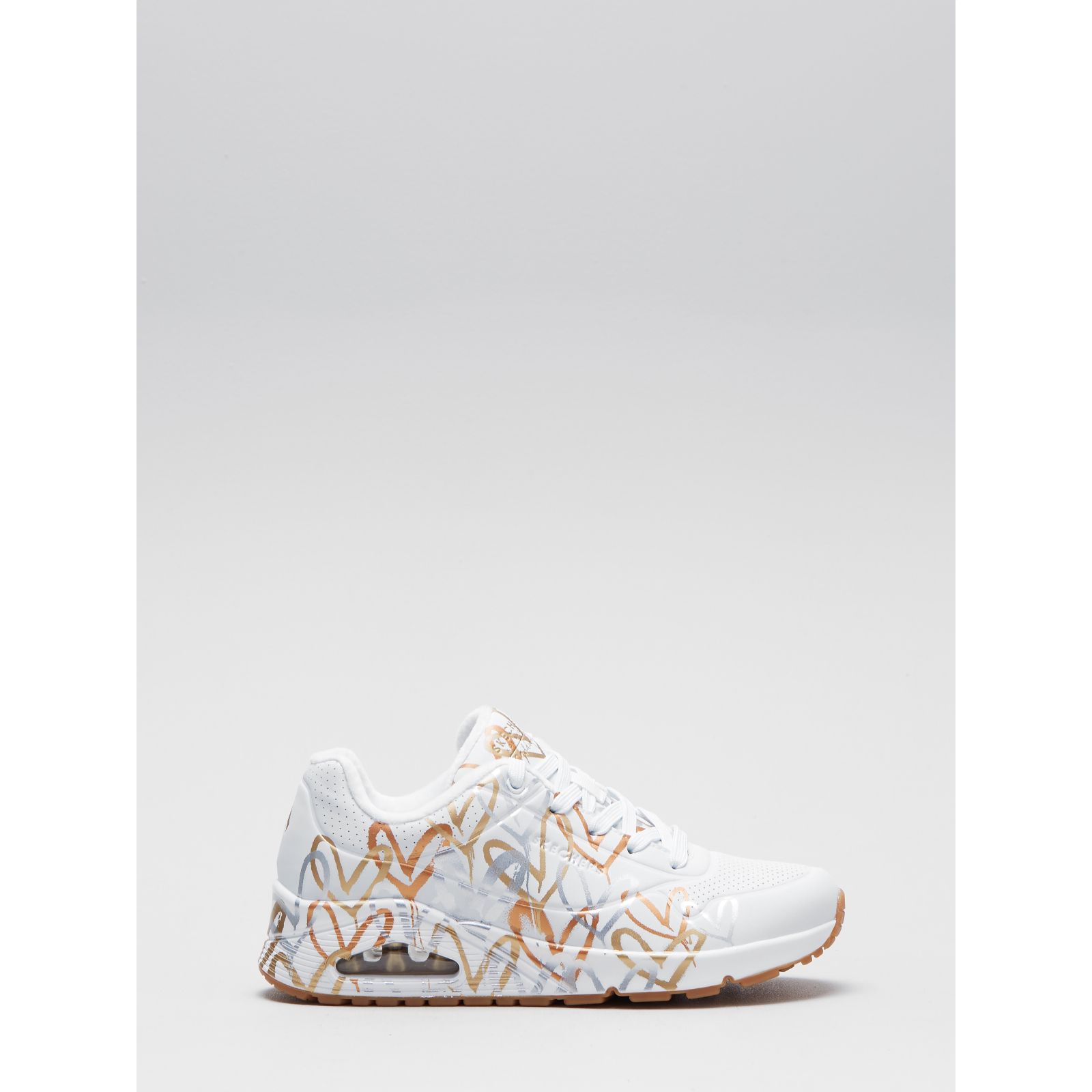 Skechers Uno Metallic Love Lace Up Trainer