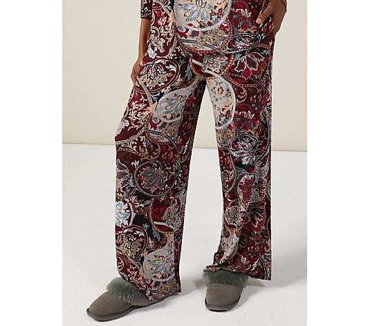 WynneLounge Paisley Liquid Jersey Lounge Pant with Pockets