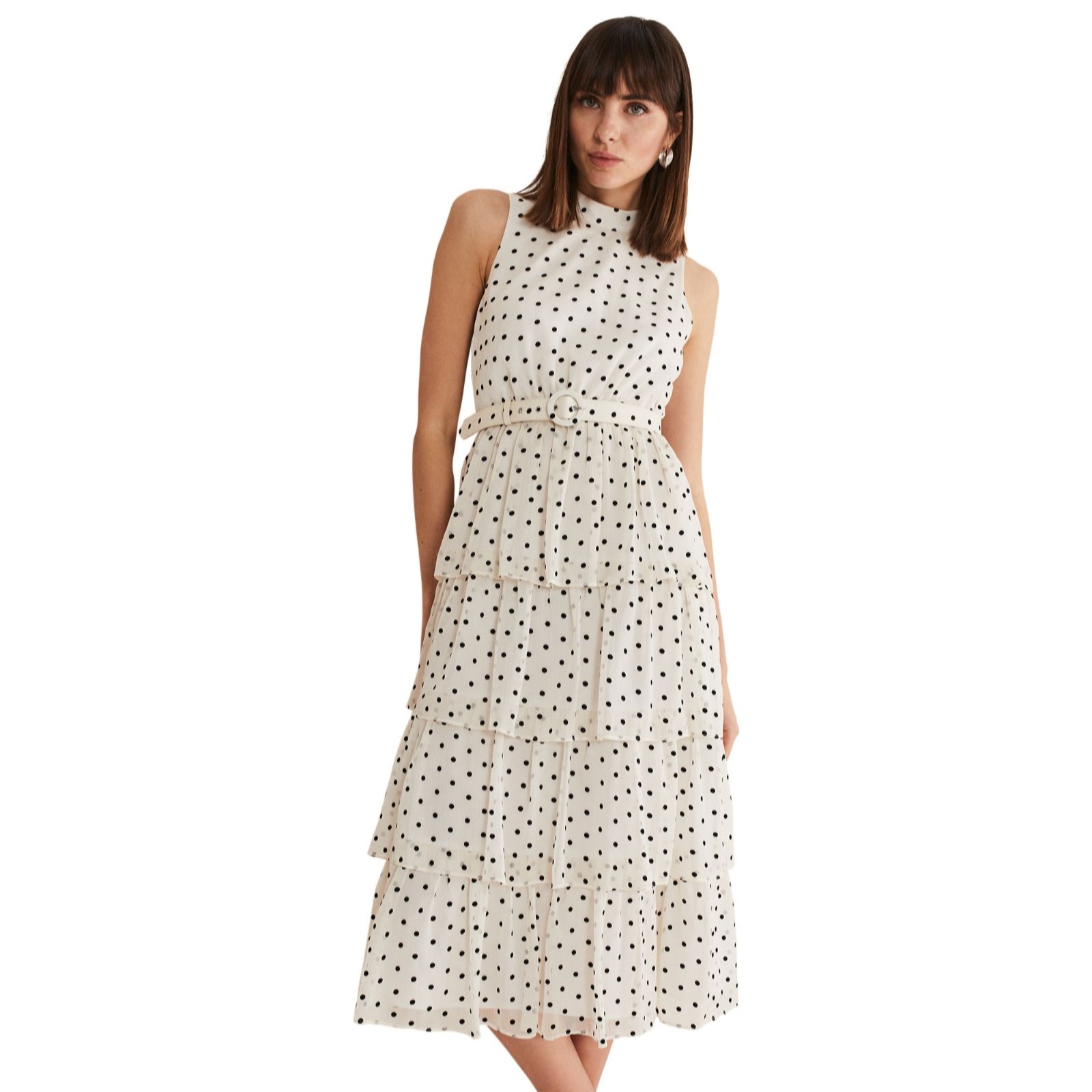 Phase Eight Rita Spot Tulle Midi Dress - QVC UK