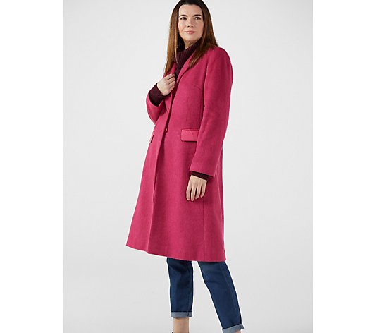 Helene Berman College Coat with Faux Leather Trim