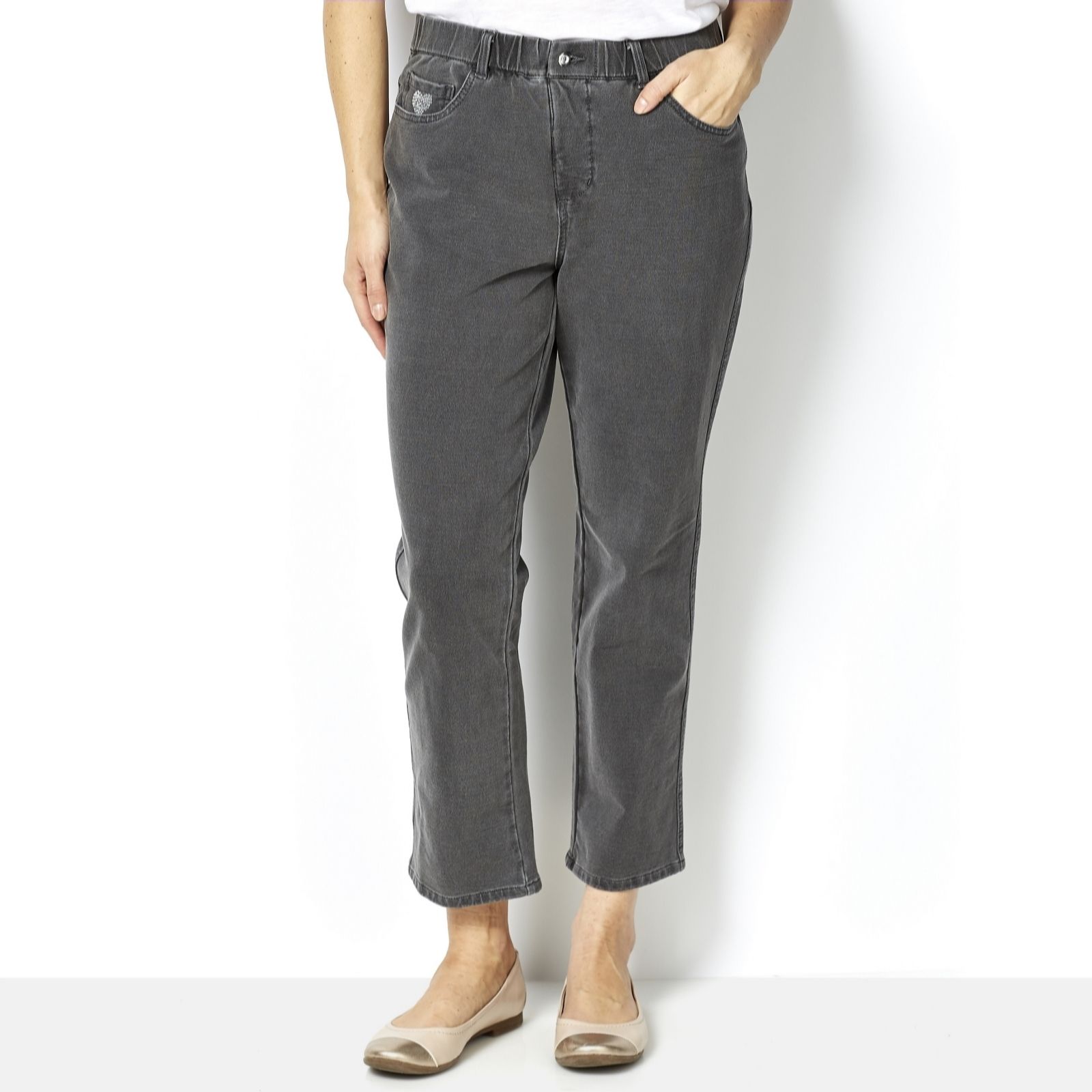 Outlet Quacker Factory Straight Leg Short Length Jeans - QVC UK