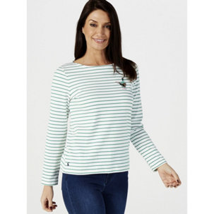 Joules Harbour Embroidered Long Sleeve Jersey Top - 180422