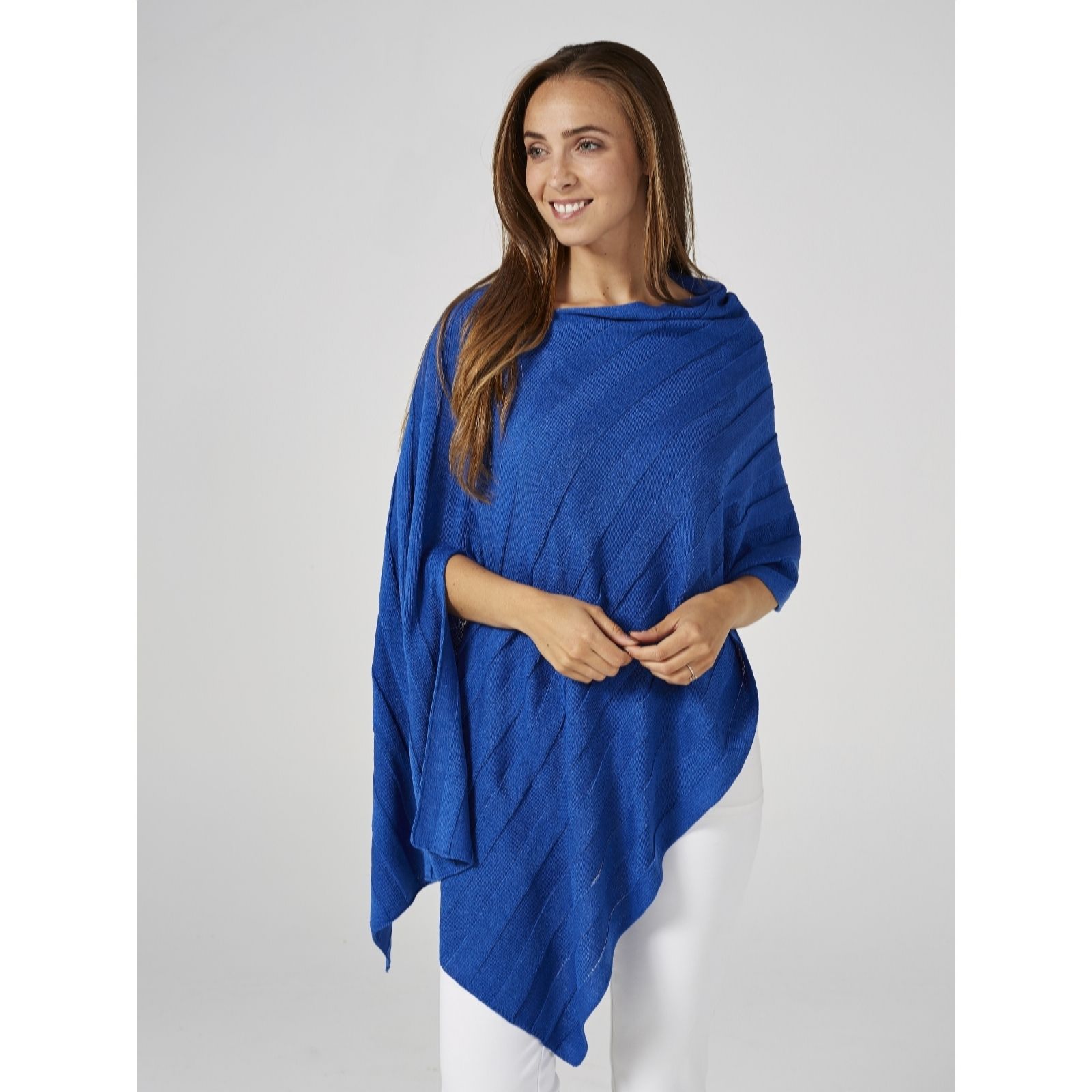 Outlet Attitudes by Renee Cosy Knit Poncho - QVC UK