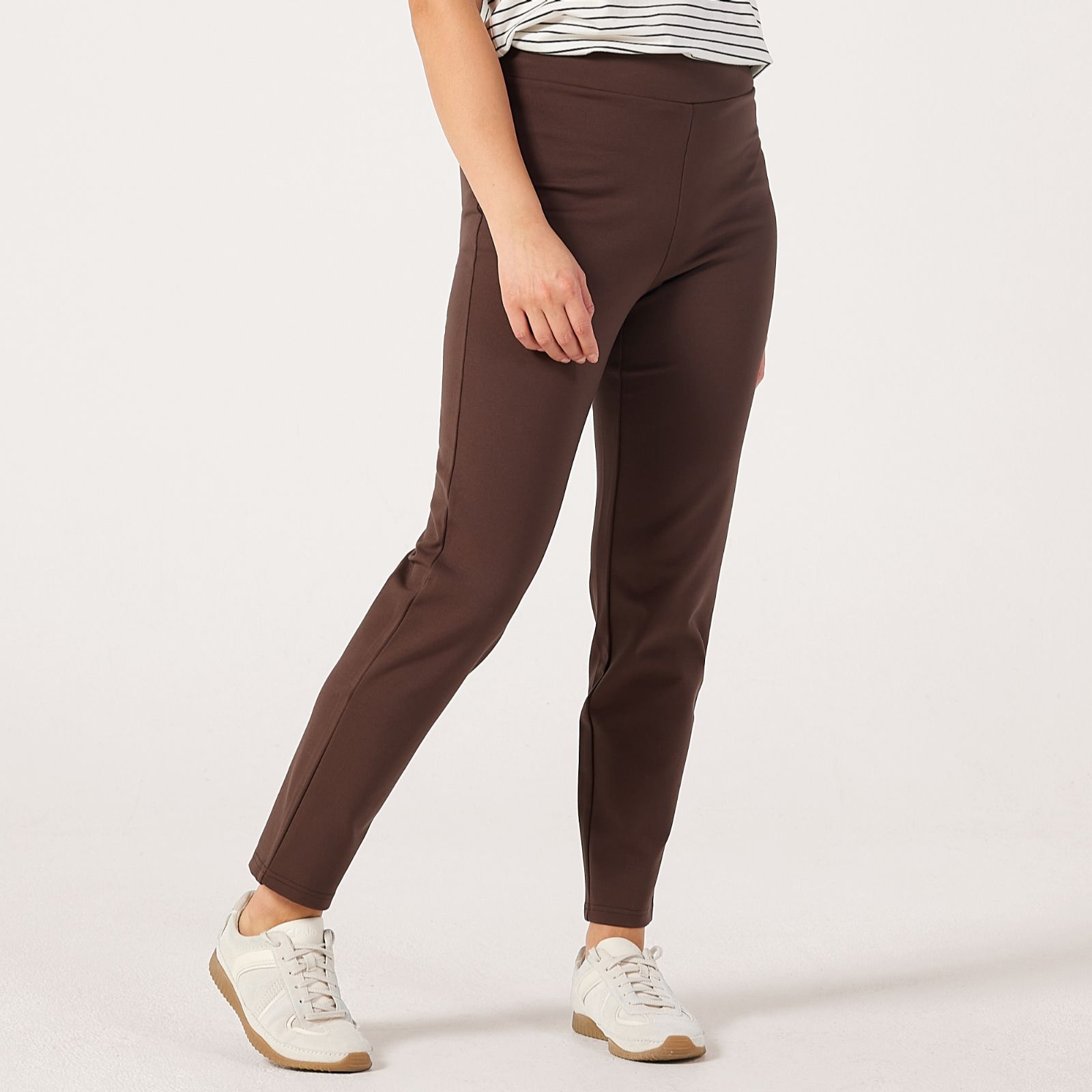 Denim & Co. Essentials Ponte Pull on Trouser