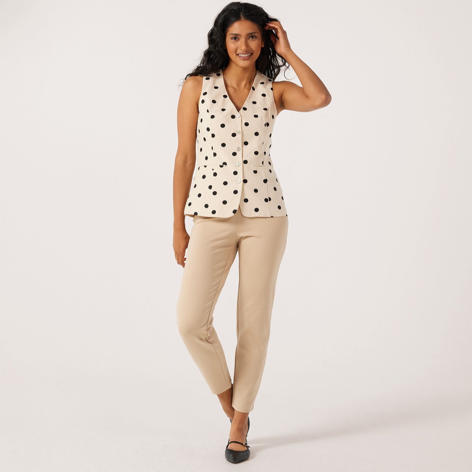 Denim & Co. Essentials Ponte Pull on Trouser