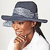 Badgley Mischka Straw Fedora Hat with Removable Scarves, 3 of 4