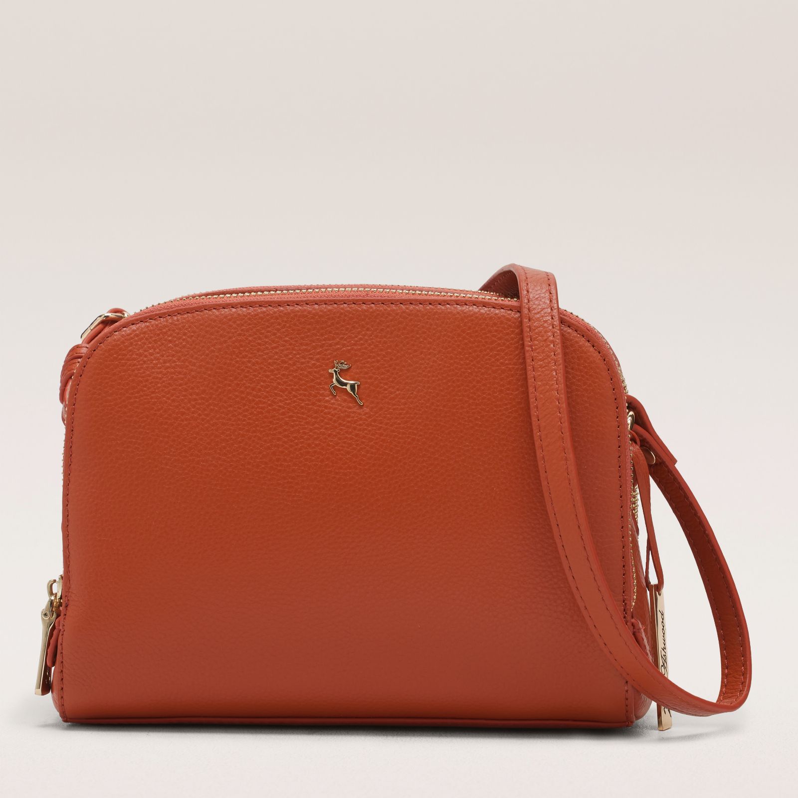 Ashwood Double Compartment Leather Crossbody Bag