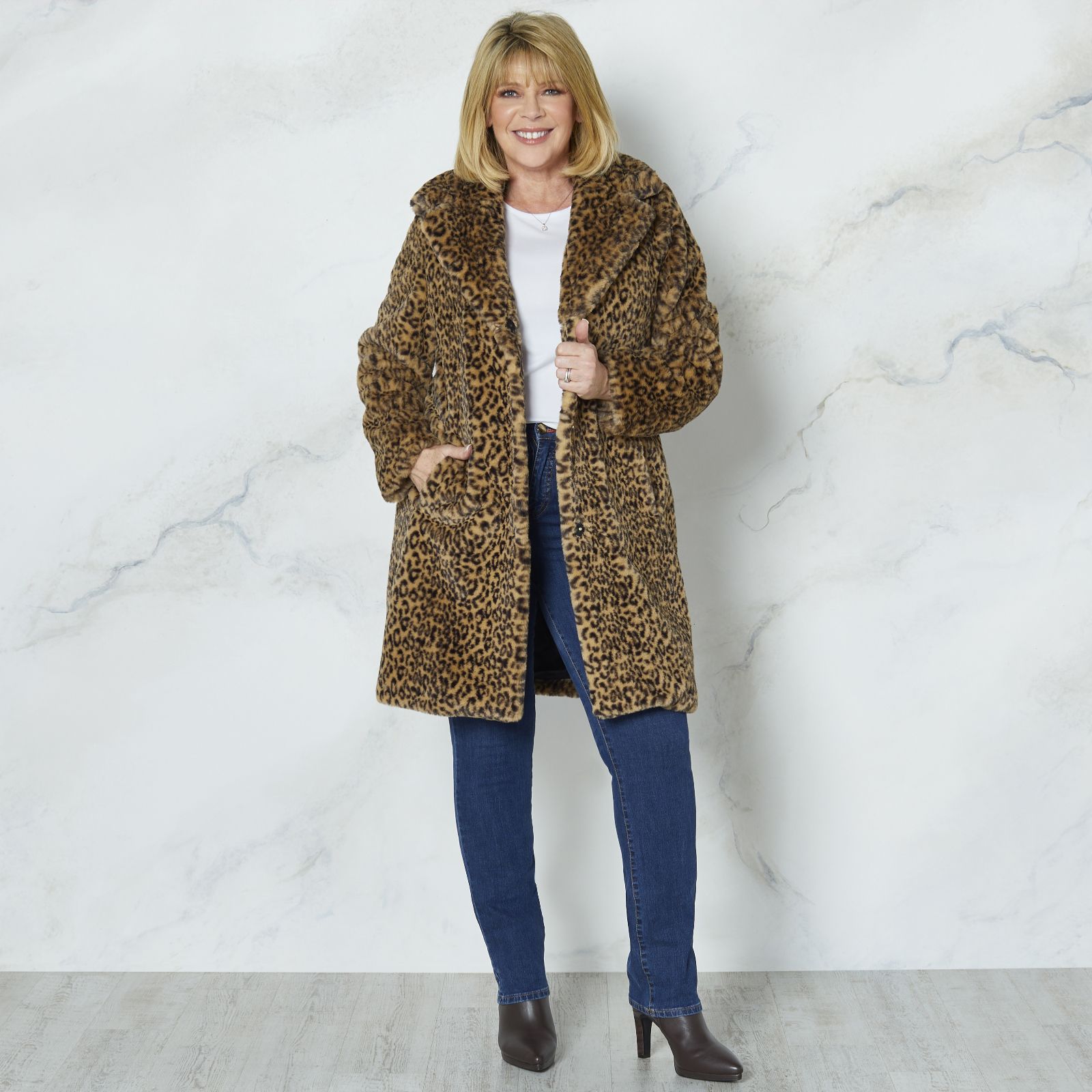 Faux fur hotsell coat qvc